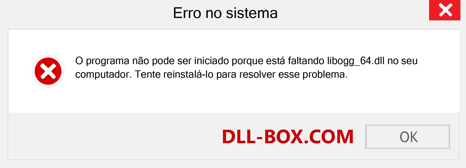 Arquivo libogg_64.dll ausente ?. Download para Windows 7, 8, 10 - Correção de erro ausente libogg_64 dll no Windows, fotos, imagens